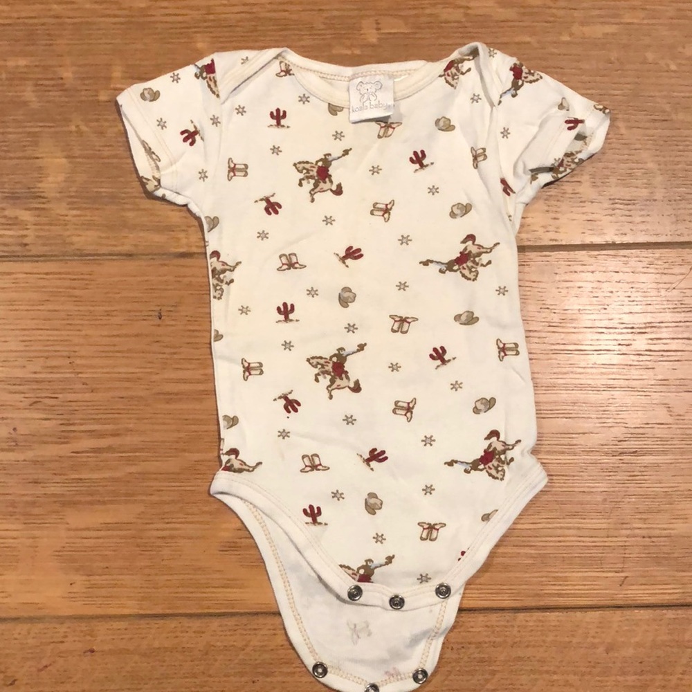 Koala Baby cowboy print onesie